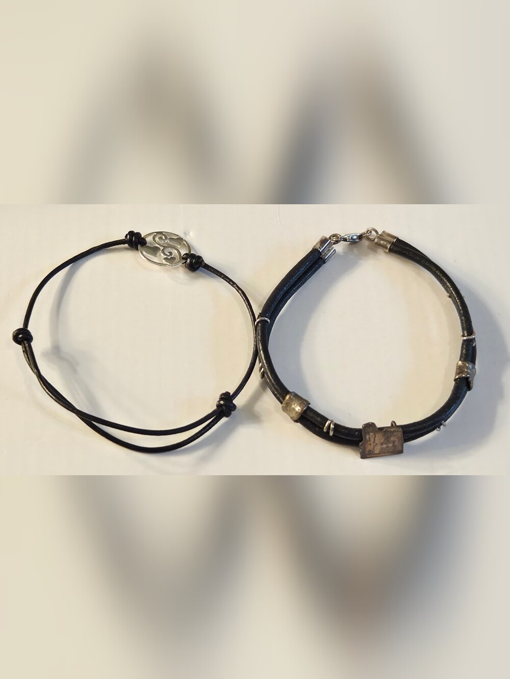 925 Sterling Silver Man,women Bracelets On Cord.